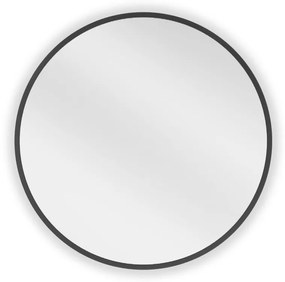 Mexen Loft, kerek fürdőszobai tükör 35 cm, keret színe fekete matt, 9850-035-035-000-70