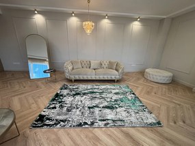 Sunset zöld-szürke design szőnyeg 60x220