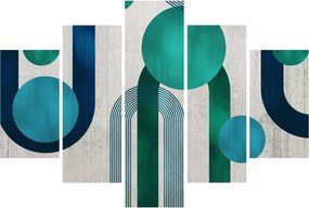 Kép - Vonalak és kör alakzatok (150x105 cm)