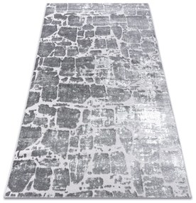 Modern MEFE szőnyeg 6184 útburkoló tégla - Structural két szintű gyapjú sötétszürke