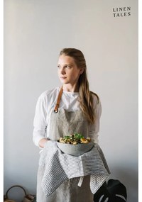 Len konyharuha 45x65 cm Thin Black Stripes – Linen Tales