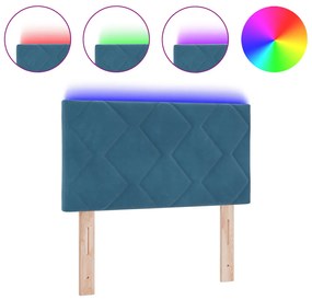 LED Fejvég Gyémánt Blokkok Dizájn Sötétkék 80 cm Velvet