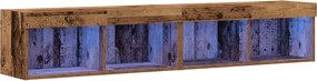 vidaXL TV szekrény garnitúra 2 pcs Régi fa 80 x 30 x 30 cm Faanyag