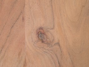 Rusztikus Fa Étkezőasztal Fekete Lábazattal 200 x 95 cm VALBO Beliani