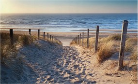 Divatos Flizelin Tapéta Ragasztóval Fali 3D Strand ösvény 416x254 Ragasztó