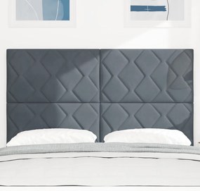 Fejtámla Gyémánt Blokkok Design Sötét Szürke 160 cm Bársony
