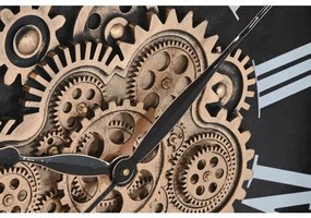 Loft nagyméretű falióra mozgó fogaskerekkel 80 cm