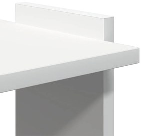 Könyvespolc 3 szintes fehér 60x30x120 cm műfa