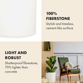 Blumfeldt Gendt, virágcserép, felső virágcserép, 3 db-os készlet, S / M / L méretek, fiberstone, beltér / kültér