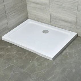 Modena Slim aszimmetrikus szögletes akril zuhanytálca, 80x100x5,5 cm-es méretben