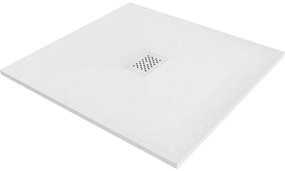 Mexen Hugo négyzet alakú SMC zuhanytálca 100 x 100 cm, fehér, fehér takarólemez - 42101010-W