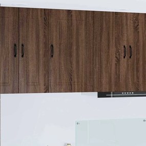 Fali konyhaszekrény ajtóval Barna Tölgy 50 x 31 x 80 cm Faanyag