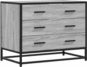 vidaXL szürke sonoma színű szerelt fa fiókos szekrény 70x41x56 cm