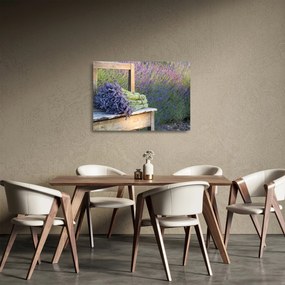 Üveg kép - Levendula csokrok (70x50 cm)