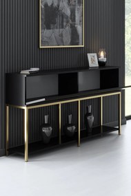 Konzolasztal Lord - Black, Gold