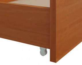 mézbarna tömör fenyőfa ágykeret fiókkal 90 x 200 cm