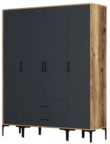 Ruhásszekrény Kiara STS (dió + antracit). 1088349