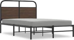 vidaXL ágykeret matrac nélkül 140x200 cm barna tölgyfa műfa