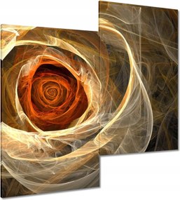 Vászonkép 60x60 Fraktál rózsa