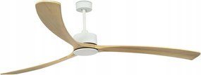 Faro Kauai XL mennyezeti ventilátor fehér, fa lapátokkal, DC motorral, XXL