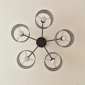 Felületre szerelhető ALBA csillár 5xE27/15W/230V szürke