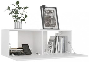 4 db fehér szerelt fa TV-szekrény 80 x 30 x 30 cm