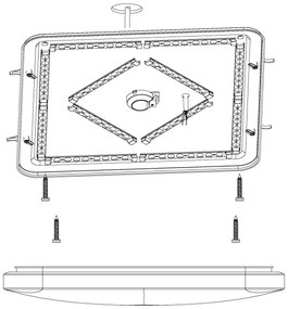 Eglo 98449 - LED Mennyezeti lámpa FRANIA-S LED/49,5W/230V