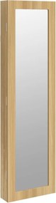 vidaXL falra szerelhető tükrös ékszerszekrény 30x8,5x106 cm