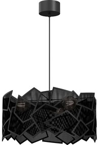 Csillár zsinóron CAMO 3xE27/15W/230V fekete