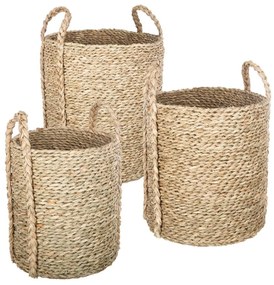 WICKER kerek kosár készlet 3 db