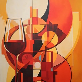 Poszter 60x60cm Esti borozás