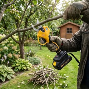 Akkus metszőolló - HAYAMI HA-1040 + tok + 2 akku