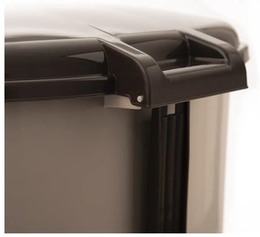 Barna műanyag pedálos szemetes 30 l – Orion