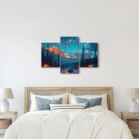 Kép - Kempingezés a hegyekben (90x60 cm)