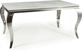 Prince asztal fehér calacatta/króm 150x90cm Sig étkezőbe