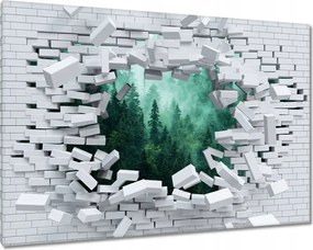 Festmények 120x80 Erdő Köd Tájkép Utazás