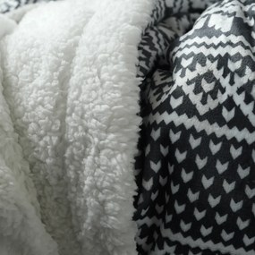 Kétoldalas bárány takaró, téli motívum, 150x200, MALENA