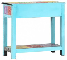 kézzel festett tömör mangófa tálalóasztal 80 x 35 x 75 cm