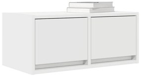 2 db fehér szerelt fa TV-szekrény 60x31x25,5 cm