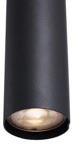 Modern Duplantis függőlámpa fekete füstüveggel, 6 fényponttal