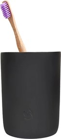 Fekete Fogkefetartó Bögre Strapabíró Fürdőszobai Stílusos Ellenálló