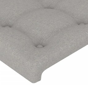 világosszürke szövet LED-es fejtámla 103 x 16 x 78/88 cm