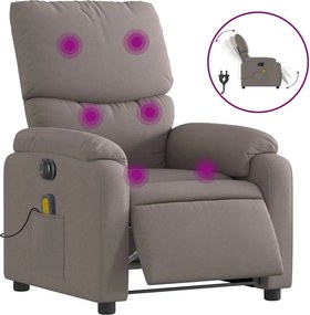 vidaXL tópszínű szövet elektromos dönthető masszázsfotel