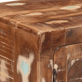 éjjeliszekrény 2 db 40x32x46 cm tömör újrahasznosított fa
