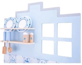 New Classic Toys - Fa konyha kiegészítőkkel kék