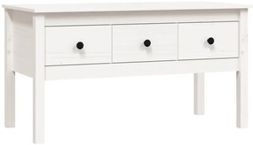 Fehér tömör fenyőfa dohányzóasztal 102 x 49 x 55 cm