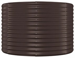 barna horganyzott acél kerti magaságyás 100x100x68 cm