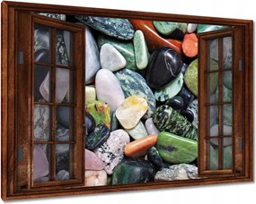 Vászonkép 60x40 Színes kövek