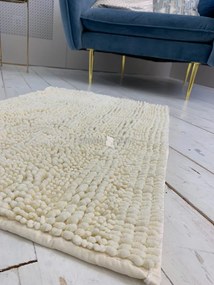 Textil krém (cream) fürdőszobai szőnyeg 50x80 cm
