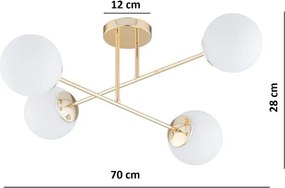 BRILAGI - Plafonra szerelhető csillár MILO 4xE27/60W/230V aranyszínű